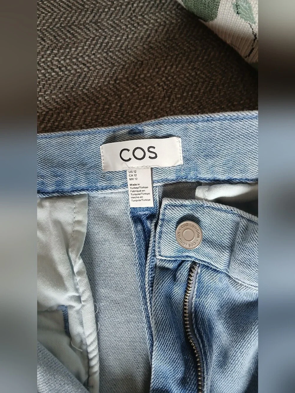NWT COS Straight-Leg Denim Trousers. Size 12